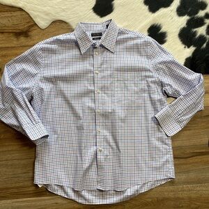 Ralph Lauren Black Label men's plaid long-sleeve dress shirt